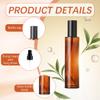 2Pcs 120Ml/4oz Amber Glass Lotion Pump Bottles with Black Cap Empty Upscale Soap Dispenser Jars Refillable Remover Oil Bottles view 3