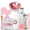 Colorfarm Facial Steamer Nano Ionic: Large 3-in-1 Face Steamer Home Spa Kit Deep Cleaning Unclogs Pores Sinuses Inhaler with 8 Skin Care Tools - Self Care Gifts for Women (Deep Cleansing Facial Kit) view 1