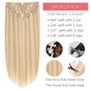 Loxxy Human Hair Clip in Extensions Thin PU Weft Highlight Golden Brown Mixed With Platinum Blonde Invisible Seamless Clip in Hair Extensions Real Human Hair Natural Straight 130g 7Pcs 18Inch P12/60A view 2