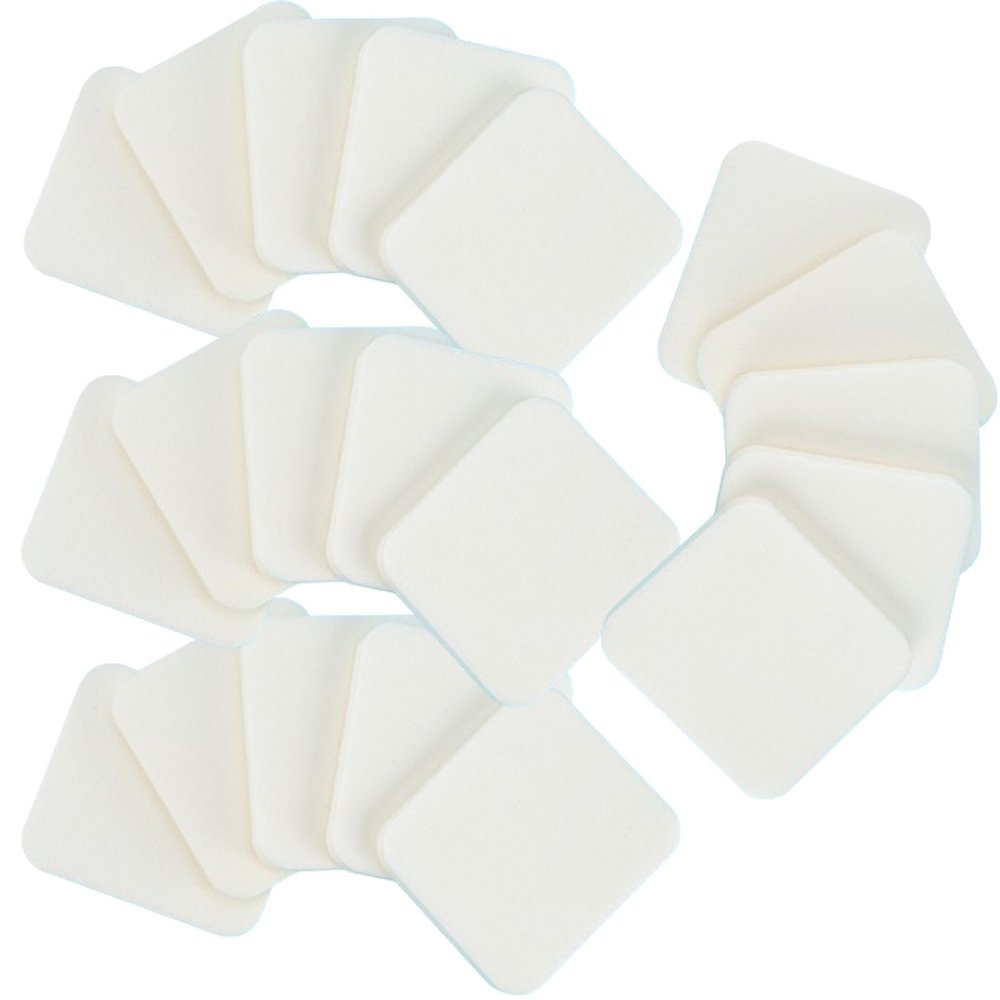 20 Pcs Foundation Powder Liquid Puff Rectangle Makeup Sponges Soft Cosmetic Sponges Applicators Use For Dry And Wet White
