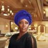 African auto gele Headtie Wedding Party Headpiece Women Head Wraps Muslim Hat (US, Alpha, One Size, Royal Blue) view 4