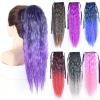 YUXING1205 Synthetic Kinky Curly Hair Ponytails Cosplay Hairpiece Ribbon Drawstring Ponytail Extensions Blue Pink Red Ombre Color(M2-33) view 1