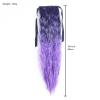 YUXING1205 Synthetic Kinky Curly Hair Ponytails Cosplay Hairpiece Ribbon Drawstring Ponytail Extensions Blue Pink Red Ombre Color(M2-33) view 3