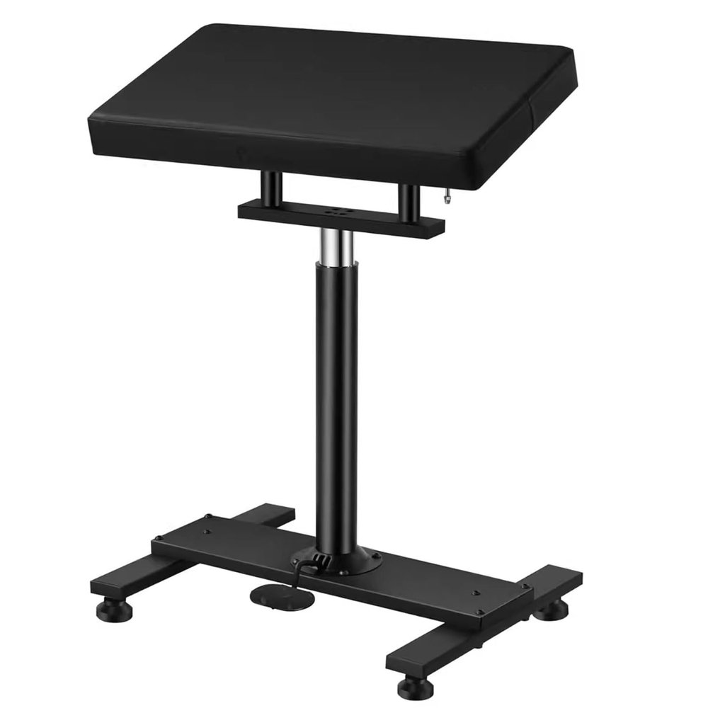 AoForce Tattoo Arm Rest Stand for Tattooing Oversized Thickened Soft Pad Steel Support Frame Hydraulic Lifting System H-Base Tattoo EquipmentBlack