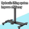 AoForce Tattoo Arm Rest Stand for Tattooing Oversized Thickened Soft Pad Steel Support Frame Hydraulic Lifting System H-Base Tattoo EquipmentBlack view 2