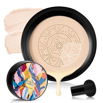 2024 New Mushroom-Head Air Cushion CC Cream, BB Cream Makeup Moisturizing Concealer, Long-Lasting Matte Waterproof Moisturizing Concealer CC Cream (Ivory White #1)