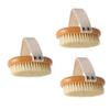 NOLITOY 3pcs Natural Bristle Bath Brush for Gentle Exfoliation Handle Shower Scrubber for Deep Cleaning and Massage for Removing Dead Skin and Relaxing Muscles view 1