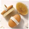NOLITOY 3pcs Natural Bristle Bath Brush for Gentle Exfoliation Handle Shower Scrubber for Deep Cleaning and Massage for Removing Dead Skin and Relaxing Muscles view 4