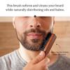 ZilberHaar - Beard Care Kit for Men - 1 Regular Beard Brush + 1 Beard Balm + 1 Moisturizing Cream + 1 Beard Bib - Stiff Boar Bristles and Beech Wood - Supplied in a Velvet Bag view 3