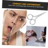 Beatifufu Stainless Steel Eyebrow Trimming Scissors Compact Barber Accessories Easy to Use Beauty Scissor for Nose Brow view 4