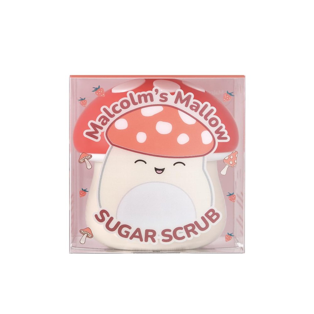 TONYMOLY x Squishmallows Malcolm Mallow Sugar Scrub Real Strawberry Seeds, Exfoliating, Hydrating & Nourishing, Gentle Formula, 70ml