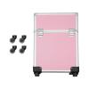 DMSIDN Professional Rolling Makeup Train Case with Universal Wheel, Makeup Travel Case for Make-up Artists Hairdressers, Large Capacity Makrup Suitcase view 2