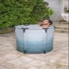 Bestway SaluSpa Glacial Dip Cold Plunge Recovery Ice Bath Pod 1-Person (35.5" x 31.5") | Round Cold Plunge Tub view 3
