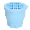 Makeup Brush Cleaner, Foldable Travel Bowl with Drying Rack Silicone Cleaning Tool for Travel, Portable Beauty Accessory Makeup Brush Cleaning Cup Blue view 1