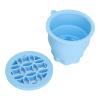 Makeup Brush Cleaner, Foldable Travel Bowl with Drying Rack Silicone Cleaning Tool for Travel, Portable Beauty Accessory Makeup Brush Cleaning Cup Blue view 2