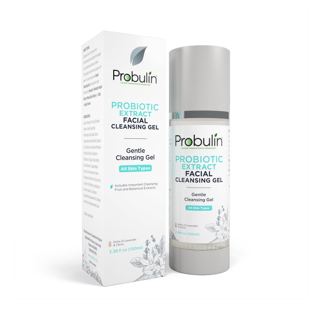 Probulin Probiotic Extract Facial Cleansing Gel - Exfoliates and Cleanses - 3.38 fl oz