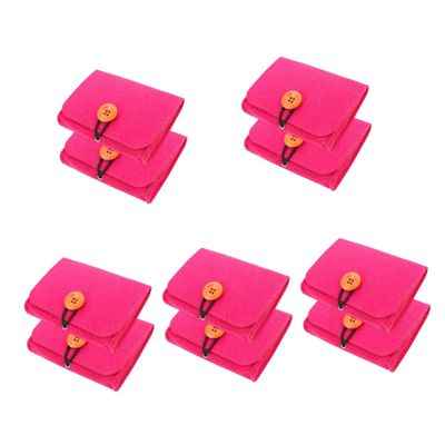 NOLITOY 10pcs Essential Oil Storage Bag Portable Felt Pouch for Oils Travel Case Organizer for Essential