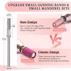 100pcs 180 Grit Small Sanding Bands for Nail Drill with 2pcs 3/32 Upgrade Mandrels Bits, Mini Sanding Bands for Nail Drill for Manicure Nail Salon and Nail Enthusiasts Use, Pink view 2