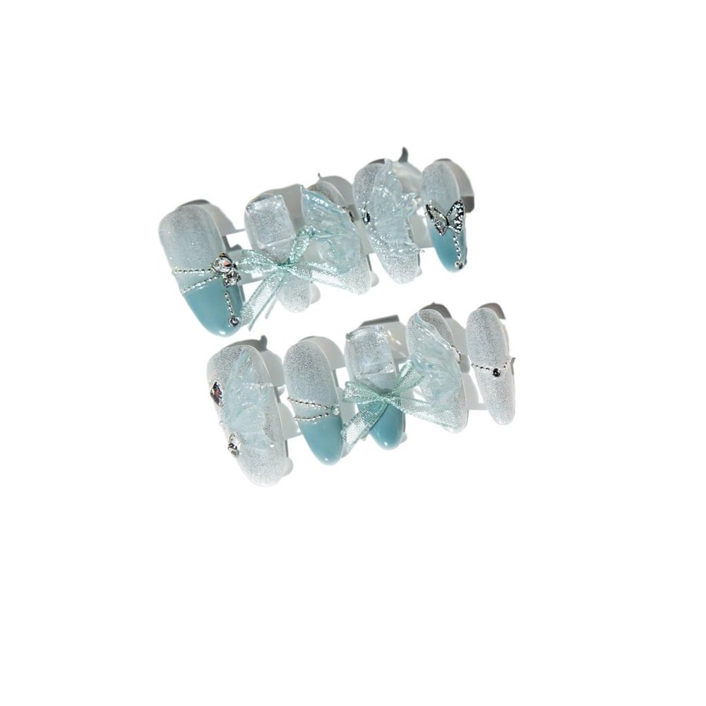ZIIVIEVS Handmade Wearing Nail Long Heavy Industry Nail Patch Detachable False Nails 10pcs(3,Xs)