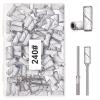 100pcs 240 Grit Small Sanding Bands for Nail Drill with 2pcs 3/32 Upgrade Mandrels Bits, Mini Sanding Bands for Nail Drill for Manicure Nail Salon and Nail Enthusiasts Use, White view 1