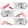100pcs 240 Grit Small Sanding Bands for Nail Drill with 2pcs 3/32 Upgrade Mandrels Bits, Mini Sanding Bands for Nail Drill for Manicure Nail Salon and Nail Enthusiasts Use, White view 3