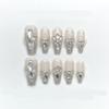 Handmade Wearing Nail Long Heavy Industry Nail Patch Detachable False Nails 10pcs(9,Xs) view 1
