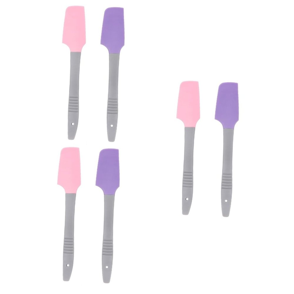 Didiseaon 6pcs Silicone Waxing Spatulas for Hair Removal Non-stick Applicators Handle for Easy Use for Salon and Home Waxing Includes and Colors