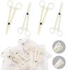 YONGDA Piercing Clamps Set 20pcs Disposable Plastic Round & Triangle Slot Self-Locking Forceps for Piercing Needles & Jewelry, Professional & Home Use view 1