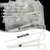 YONGDA Piercing Clamps Set 20pcs Disposable Plastic Round & Triangle Slot Self-Locking Forceps for Piercing Needles & Jewelry, Professional & Home Use view 2