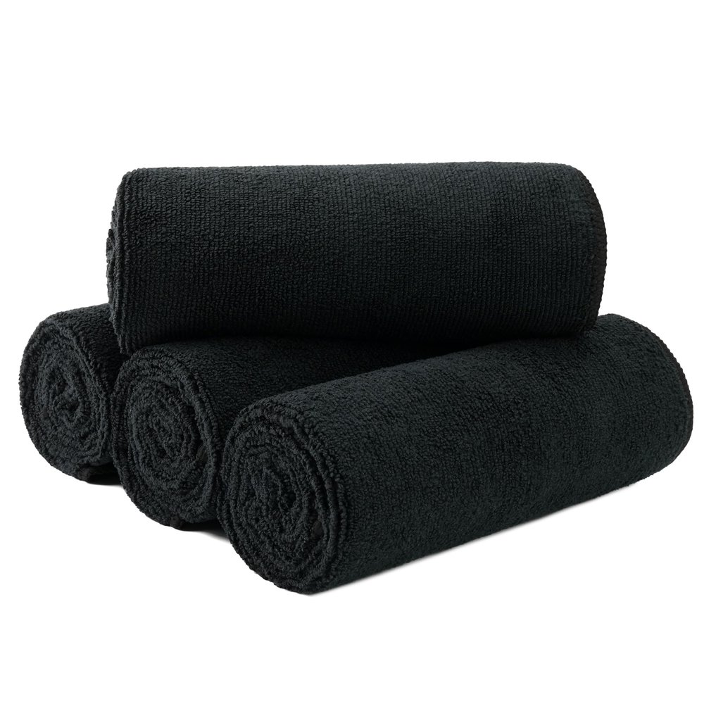 MICROFI New Microfiber Hair Drying Salon Towels, 16 x 29 inches, 4 Pack, Quick Dry, Lint Free