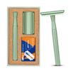 THURLADY Forest Green Safety Razor - Single Blade Razors for Women - Reusable Metal Razor, with 5 Stainless Steel Double Edge Blades, Smooth Close Shave, Sustainable, Plastic Free view 1