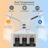 SyyBhb Professional Facial Steamer on Wheels for Esthetician, 3 in 1 White Esthetician Steamer with 5X LED Magnifying Lamp, Hot & Cold Mist view 2