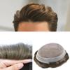 Hair Wonders Mens Toupee Hair System For Men Hair Piece Fine Monofilament Toupee For Men Human Hair Pieces For Men Hair System Human Hair8x10 Medium light density 4# MEDIUM BROWN view 1