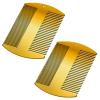 Boao 2 Pcs Metal Hair Combs for Women Men Stainless Steel Beard Mustache Comb Credit Card Size Lice Wallet Pocket Fine Cutting Teasing Barber Hair Styling Dandruff Remove Dreadlock(Gold) view 1