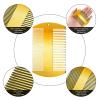 Boao 2 Pcs Metal Hair Combs for Women Men Stainless Steel Beard Mustache Comb Credit Card Size Lice Wallet Pocket Fine Cutting Teasing Barber Hair Styling Dandruff Remove Dreadlock(Gold) view 3