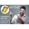 Boao 2 Pcs Metal Hair Combs for Women Men Stainless Steel Beard Mustache Comb Credit Card Size Lice Wallet Pocket Fine Cutting Teasing Barber Hair Styling Dandruff Remove Dreadlock(Gold) view 4