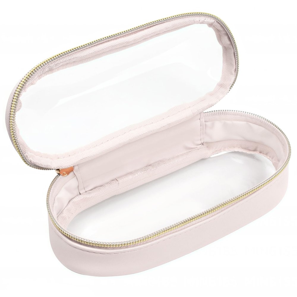 FFpaw Clear Makeup Brush Holder, Travel Makeup Brush Pouch Makeup Brush Bag Organizer Makeup Brush Travel Case with Zipper Waterproof Makeup Travel Case Cosmetic Bag for Women