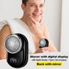 New Fast Charging Digital Display Mini Shaver Portable Electric Razor for Men with Mirror, USB Rechargeable Waterproof Beard Trimmer (Silver) view 4