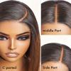 oulaer Ombre Brown Color Straight Short Bob Wigs Brazilian Human Hair Glueless Wigs for Women 13x6 HD Transparent Lace Front Wig 150% Density Pre Plucked Natural Hairline with Baby Hair 12inch view 4
