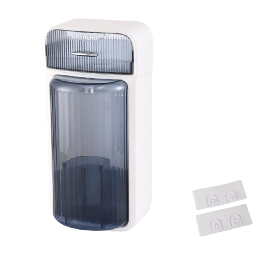 2 PCS Makeup brush organizer with cover, 360 degree rotating dustproof makeup brush manager, lipstick storage box, makeup tool holder, makeup table and bathroom countertop (starry blue)