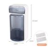 2 PCS Makeup brush organizer with cover, 360 degree rotating dustproof makeup brush manager, lipstick storage box, makeup tool holder, makeup table and bathroom countertop (starry blue) view 2