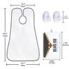 Beard Bib Apron, Beard Trimming Catcher for Men Shaving Hair Clippings Non-Stick Waterproof Grooming Cloth with 3 Suction Cups & A Box Valentines Gifts for Men Him Boyfriend(White) view 2