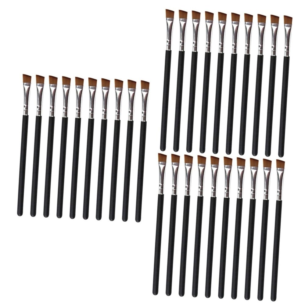 FOMIYES 30pcs Mini Makeup Brushes Eyebrow Brush Brow Makeup Combs Wooden Handle Lightweight and Portable for Home and Salon