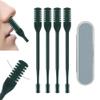 Upgraded 2-in-1 Manual Nose Trimmer, Double Sided Nostril Hair Remover Tool 360 Rotating Nose Cleaner, Easy to Use for Women & Men (4PCS - Black) view 1