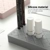 24 Slots Silicone Lipstick Organizer for Vanity, Countertop Makeup Organizer for Vanity, Makeup Storage Organizer, Essential Oil Organizer, Cosmetic Display Cases, Cosmetics Display Stand(Grey) view 3