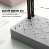 24 Slots Silicone Lipstick Organizer for Vanity, Countertop Makeup Organizer for Vanity, Makeup Storage Organizer, Essential Oil Organizer, Cosmetic Display Cases, Cosmetics Display Stand(Grey) view 4