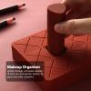 24 Slots Silicone Lipstick Organizer for Vanity, Countertop Makeup Organizer for Vanity, Makeup Storage Organizer, Essential Oil Organizer, Cosmetic Display Cases, Cosmetics Display Stand(Red) view 2