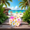 10 Pcs Colorful Hawaii Plumeria Flower Clips Hawaiian Flower Hair Barrettes Beach Party Hair Clips Artificial Tropical Hairpins for Wedding 7cmClips and BarrettesHair Clips view 4
