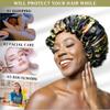 100% Mulberry Silk Bonnet for Women  Handmade in USA, 19 Momme Double-Layer Reversible Hair Wrap, Non-Slip Sleep Cap for Curly & Natural Hair, Luxury Hair Protection (Wild Rose) view 2