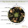 100% Mulberry Silk Bonnet for Women  Handmade in USA, 19 Momme Double-Layer Reversible Hair Wrap, Non-Slip Sleep Cap for Curly & Natural Hair, Luxury Hair Protection (Wild Rose) view 3
